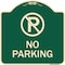 Signmission Designer Series-No Parking Large, Green Heavy-Gauge Aluminum, 18" x 18", G-1818-9950 A-DES-G-1818-9950 - alternate 1